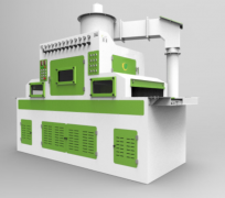 某客戶定制的5G電箱控制板專用自動噴砂機(jī)設(shè)備